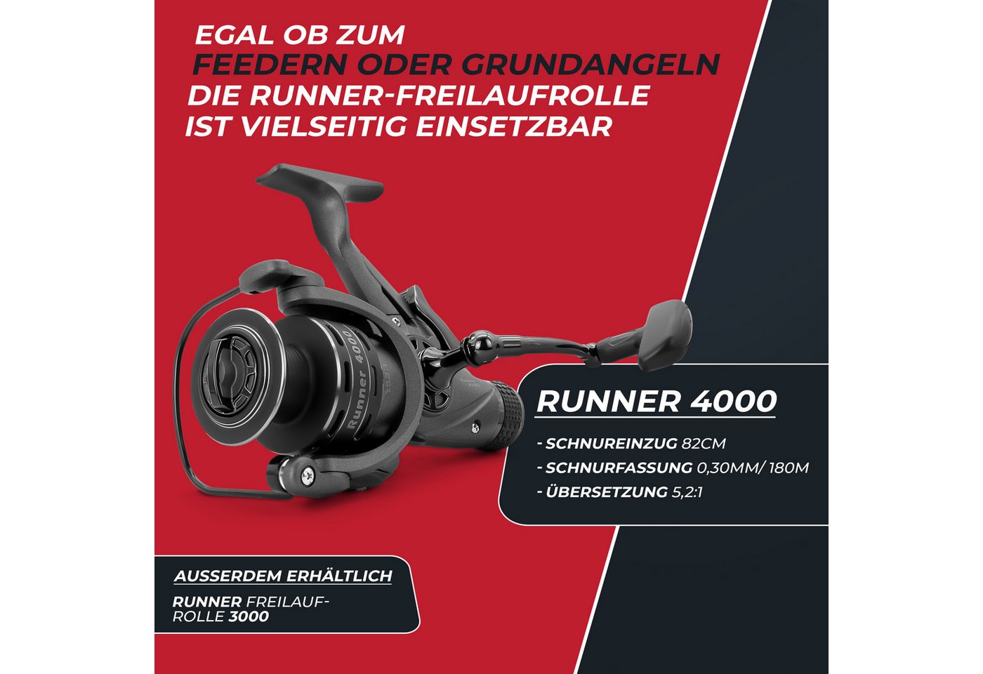 Paradox Fishing Freilaufrolle Runner 3000, 4000, 3000, 4000) Bild 5