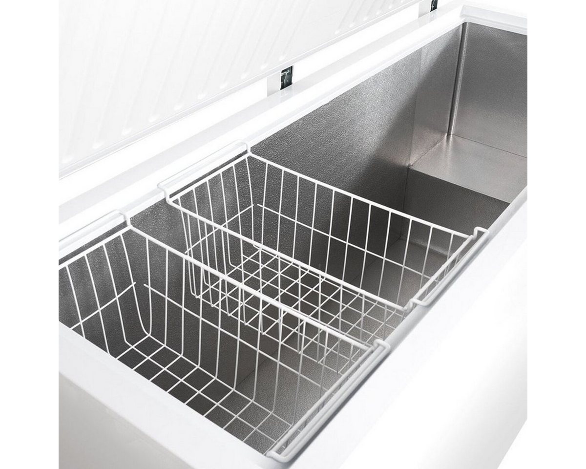 GastroHero Gefriertruhe Tiefkühltruhe ECO 650, 550L, Klappdeckel, abschließbar, Gastro TKTE650, 181.5 cm breit, Energieeffizienzklasse C, höhenverstellbare Füße, Gefriertruhe Bild 2