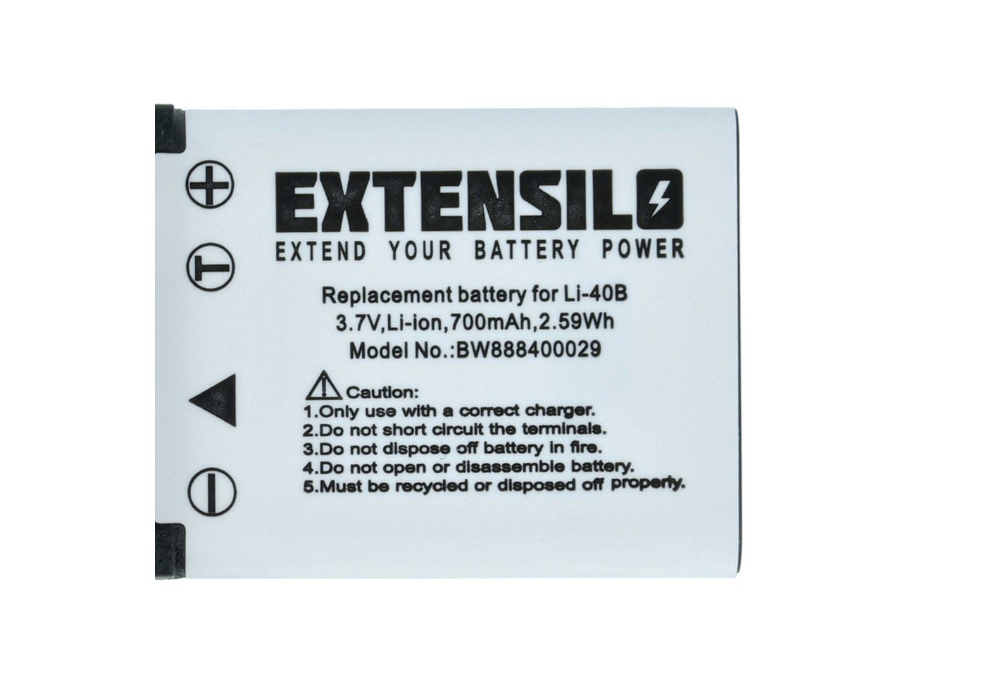 Extensilo Akku Ersatz für Fujifilm NP-45A, NP-45, NP-45B, NP-45S für Kamera / Kamera-Akku Akku Li-Ion 700 mAh (3,7 V, 2 St), Leistungsfähige Austausch-Akkus für Digitalkamera, Spiegelreflexkamera Bild 3