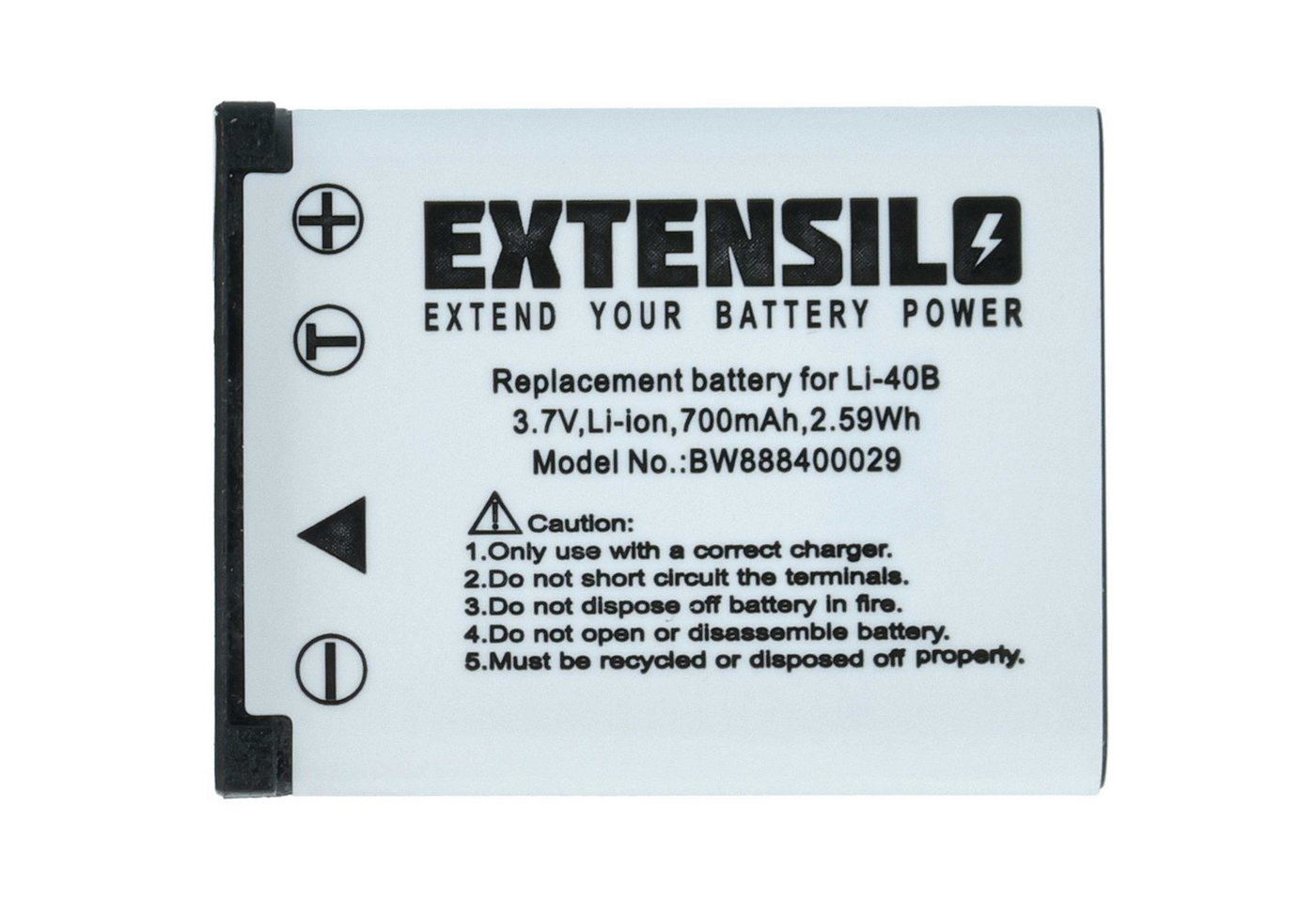 Extensilo Akku Ersatz für Fujifilm NP-45A, NP-45, NP-45B, NP-45S für Kamera / Kamera-Akku Akku Li-Ion 700 mAh (3,7 V, 2 St), Leistungsfähige Austausch-Akkus für Digitalkamera, Spiegelreflexkamera Bild 4
