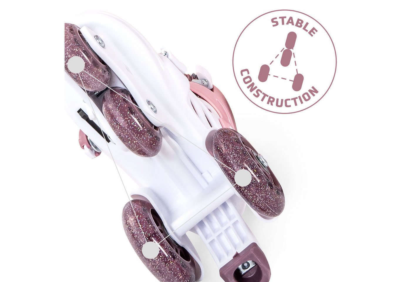 Cariboo Rollschuhe Set CARIBOO BALLERINA Inliner und Protektoren 2 Modi LED-Rollen Bild 3