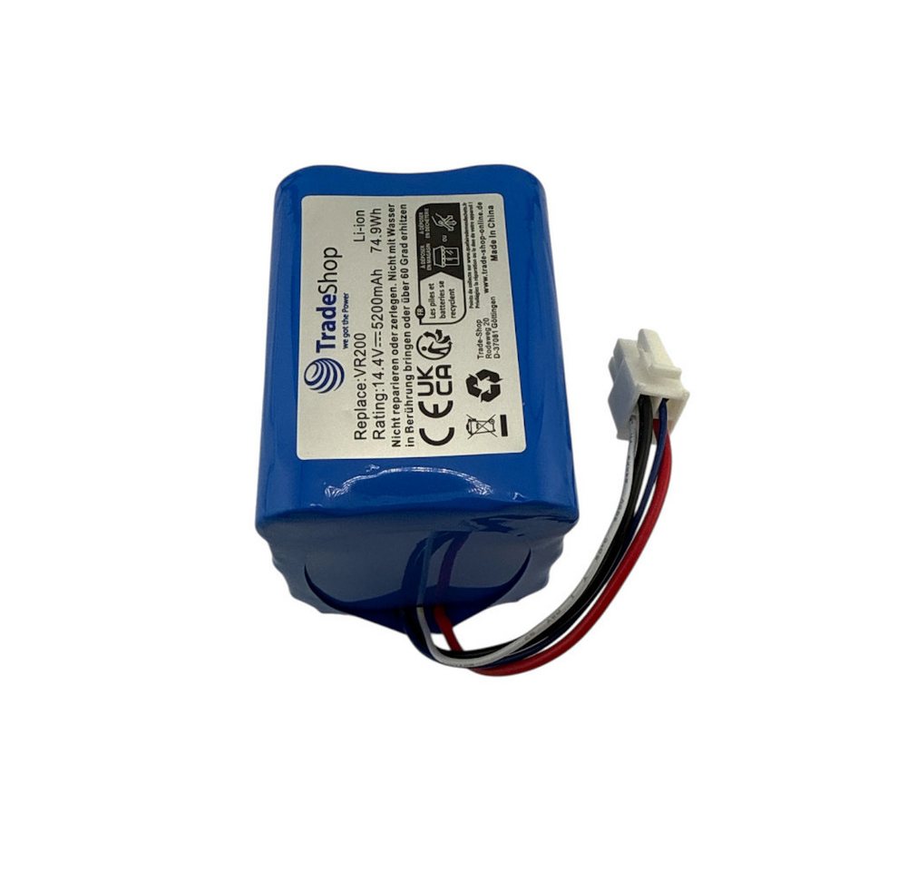 Trade-Shop Akku passend für Vorwerk Kobold VR300, 4NCR18650P2-C002A Akku Li-Ion 5200 mAh (14,4 V)