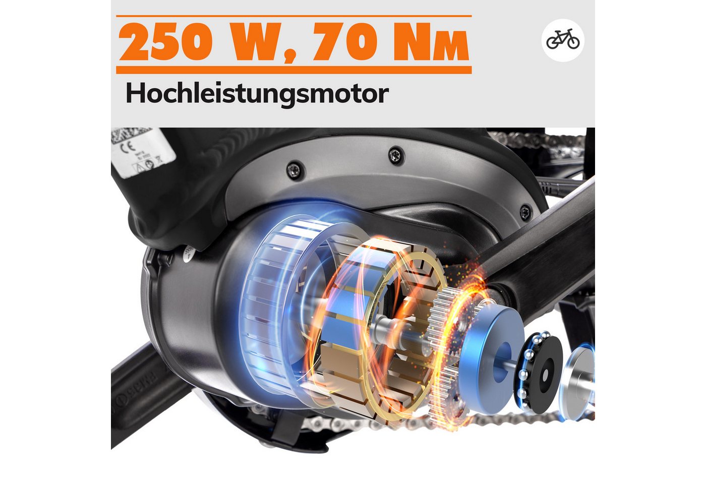 SAXXX E-Bike Cityrad 28 Zoll, 100km, 70Nm Mittelmotor, bis 130kg belastbar, 95% vormontiert, 9 Gang SHIMANO Alivio Schaltwerk, Kettenschaltung, Mittelmotor, 418 Wh, (Aluminium-Diamantrahmen, SR Federgabel, 5 Stufen mit Schiebehilfe), hydr. Bremsen, Pedelec, RH: 45/50 cm, Elektrofahrrad für Damen Herren Bild 2