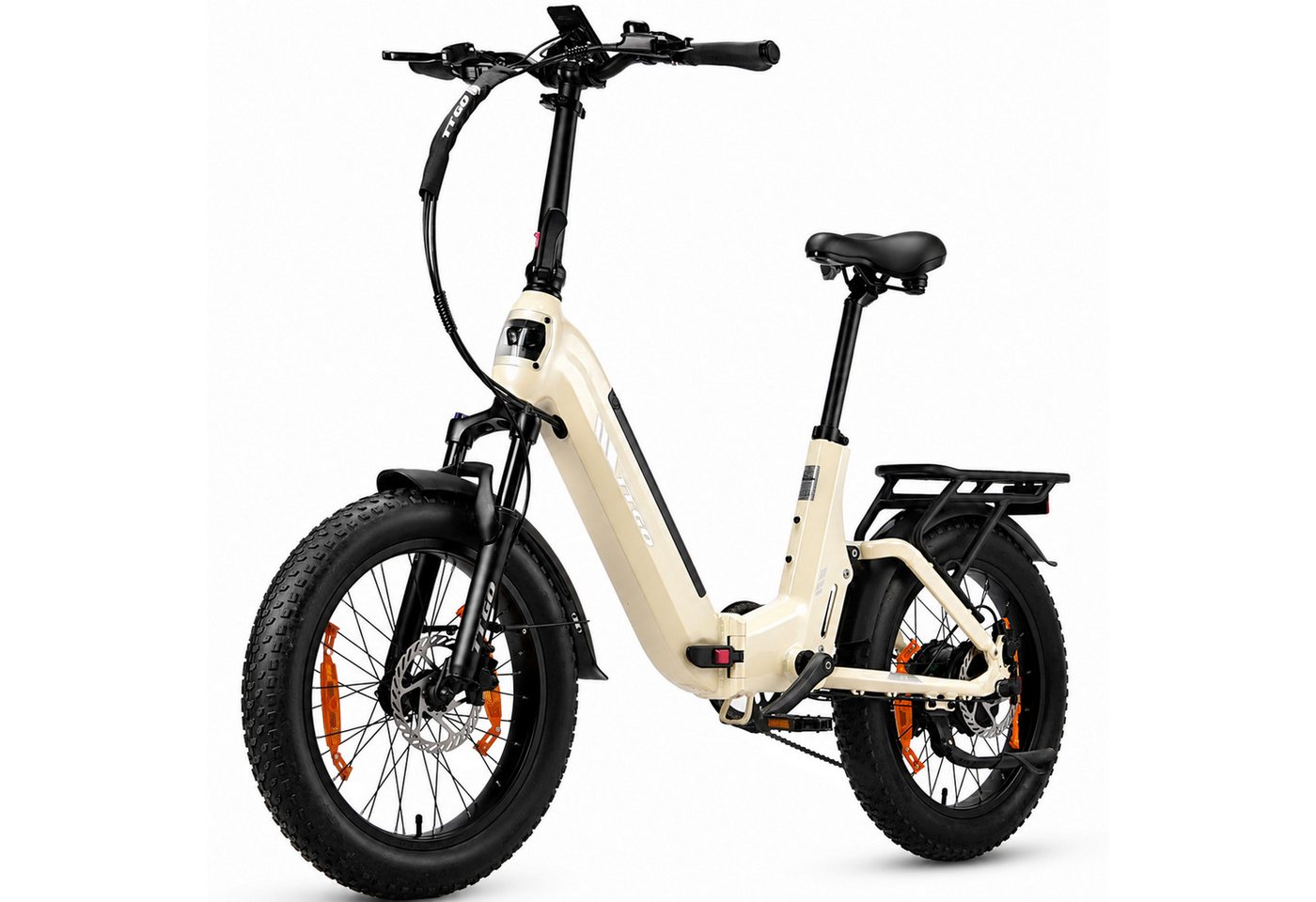 TTGO E-Bike Klapprad 20 Zoll, Vollfederung, 70Nm, Drehmomentsensor, Lockout-Federgabel, 7 Gang SHIMANO, Kettenschaltung, Heckmotor, 720 Wh, (hydr. Scheibenbremse, mit Bremslicht, Softtail), F7, Fully, 100-120km, max.150kg, Elektrofahrrad für Damen Herren Bild 4