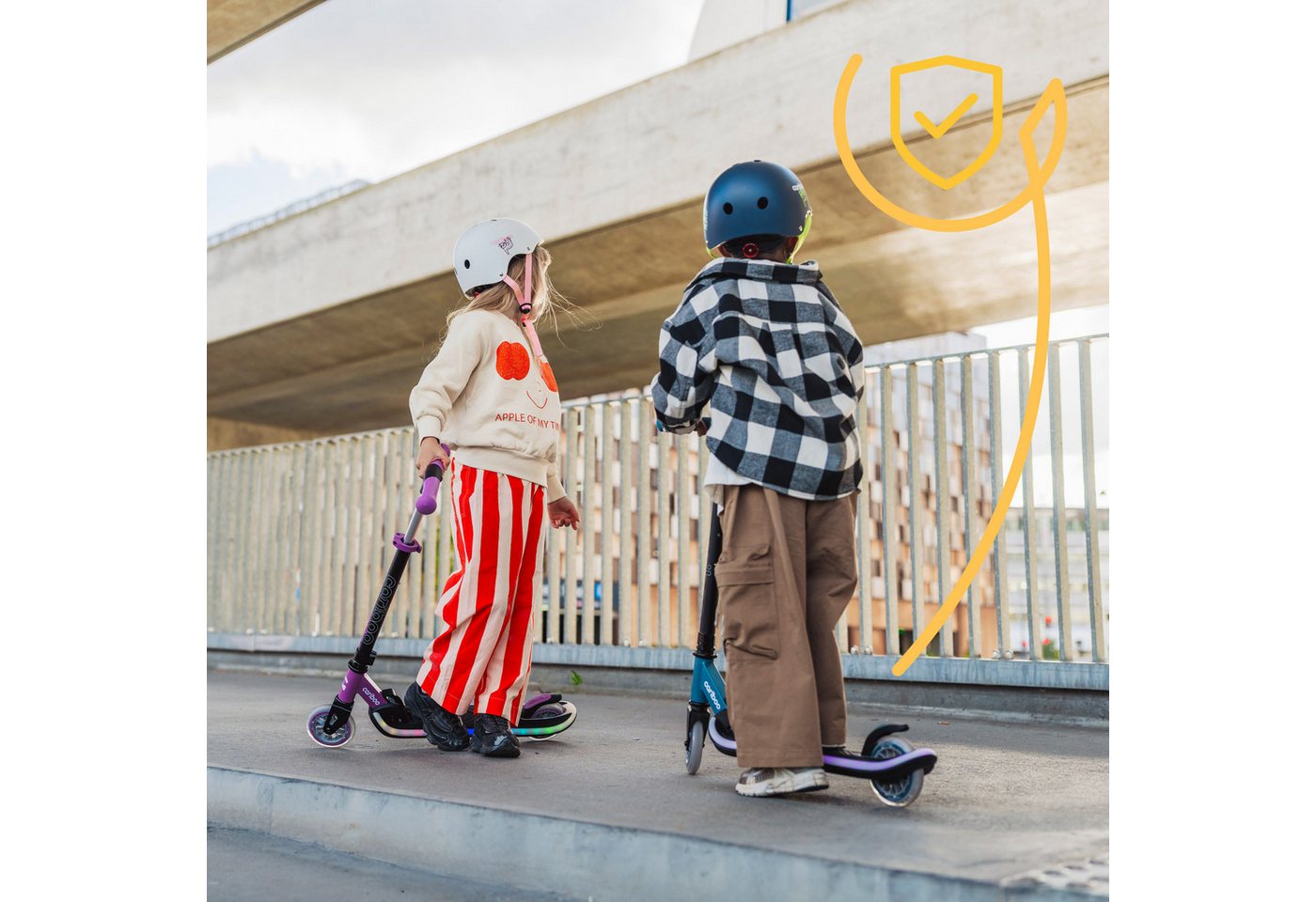 Cariboo Tretroller Zweirad-Kinderroller CARIBOO LEDSTAR leuchtendes LED-Deck 11 Modi Bild 5