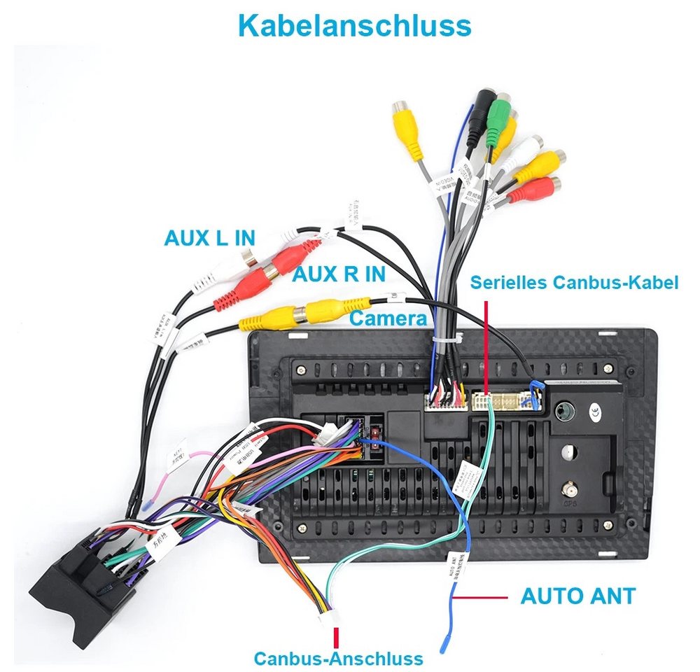 ESSGOO Autoradio-Kabelbaum 52-Pin Stromsteckeradapter Für VW Skoda 16Pin iSO Audio-Kabel Bild 4