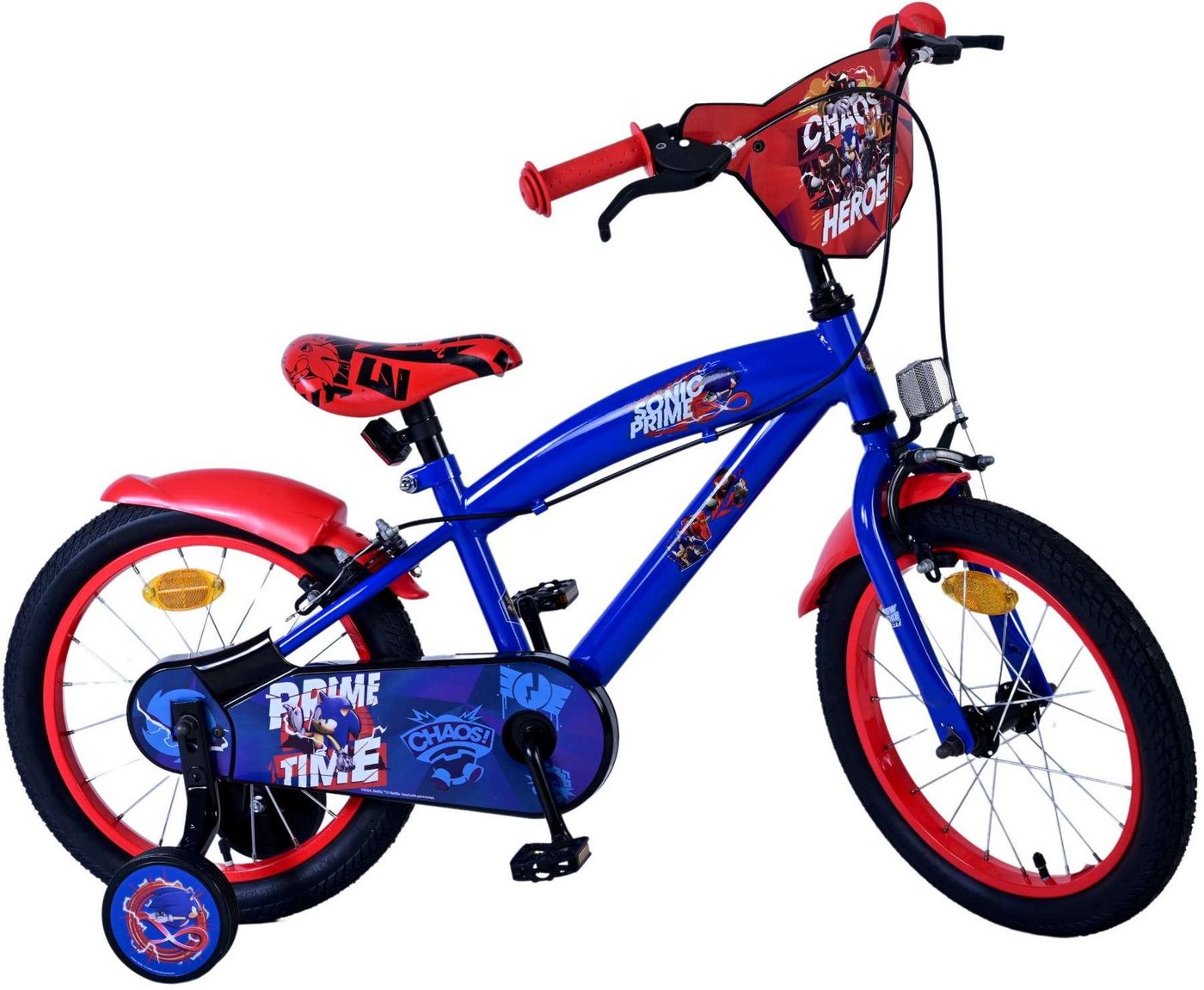 Volare Kinderfahrrad Turbo Crew Jungen 16 Zoll Blau Rot mit zwei Handbremsen, Kinderfahrrad, Jungenfahrrad, abnehmbare Stützräder, Luftreifen Bild 4