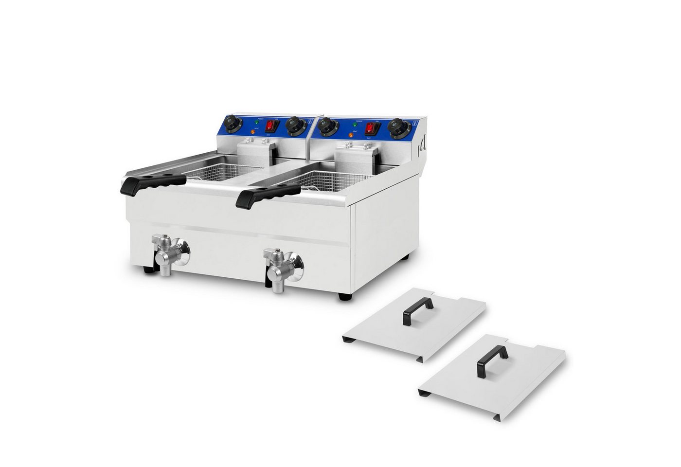 vertes Fritteuse, 3000 W, 230V, Kaltzonenprinzip, 2 Körbe, Gastro Fritöse Bild 5