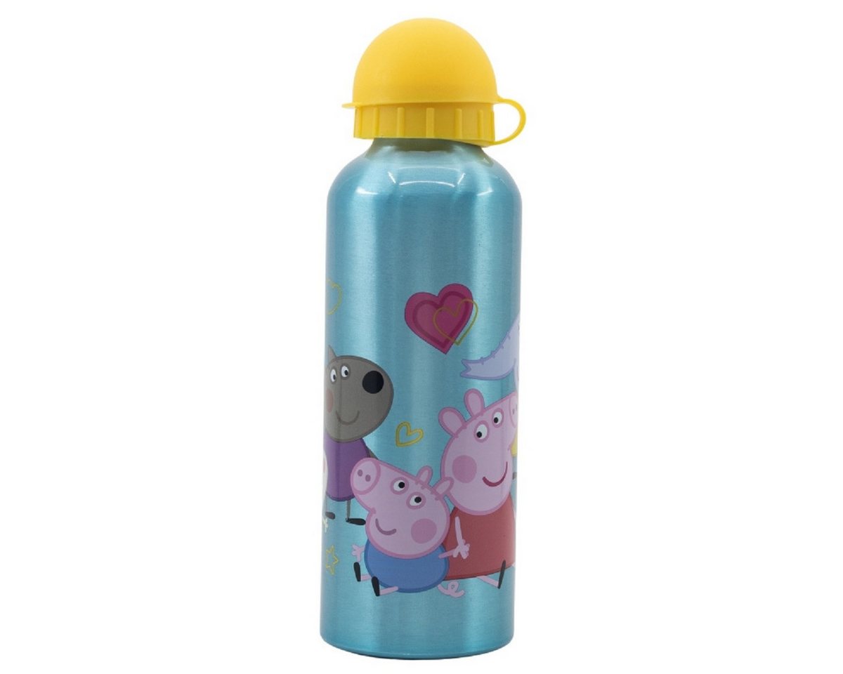 Peppa Pig Trinkflasche Distorsion Aluminium Trinkflasche 530 ml – Ideal für Fans