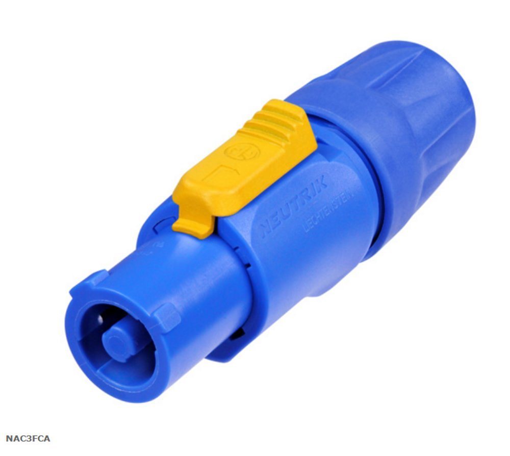 maxgo® Powercon NAC3FCA 20A Power In Schuko Netzkabel H07RN-F 3G1,5 3x1,5 2m Elektro-Kabel, (200 cm), 3G1.5/ 2m