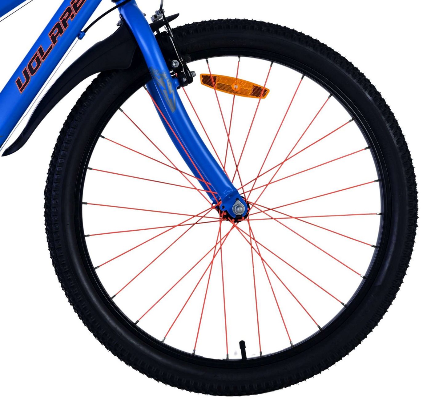 Volare Kinderfahrrad Volare Rocky Kinderfahrrad - 24 Zoll - Blau - 7 Gang für Jungen, Vorderradbremsen, höhenverstellbarer Sattel, Reflektoren