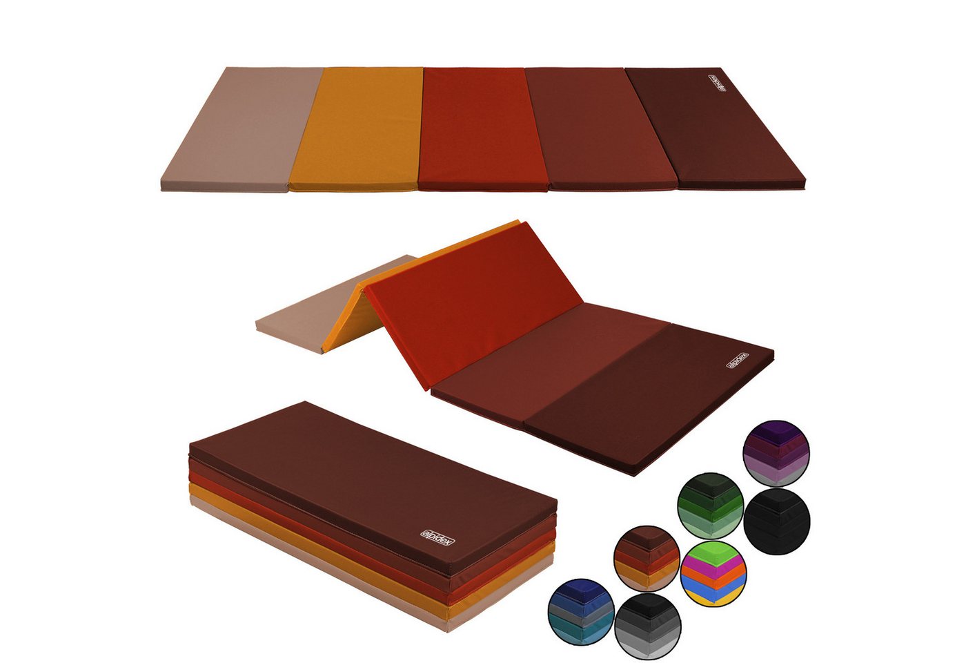 ALPIDEX Turnmatte ALPIDEX klappbare Turnmatte 185 x 78 x 3,2 cm RG 18 Bild 4