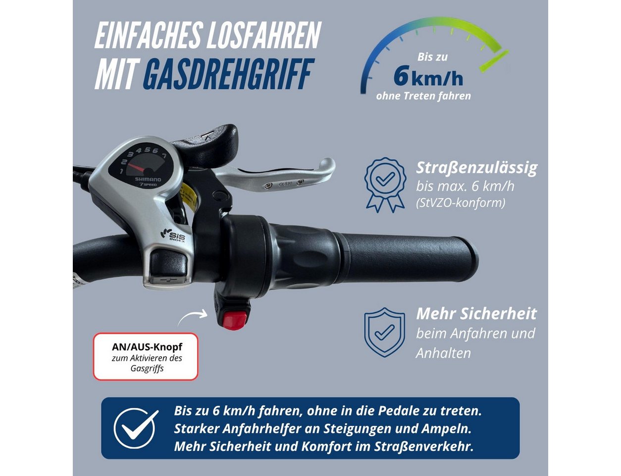 smartEC E-Bike Klapprad 20 Zoll E-Faltrad Camp-20D Pedelec Weiß smartEC, 7 Gang Shimano Tourney Schaltwerk, Kettenschaltung, Hinterrad-Nabenmotor, 562.00 Wh, (1 Paket, 6 tlg., Akku mit Ladegerät), Damen/Herren Unterstützung 25 km/h Anfahrhilfe Scheibenbremse StVZO Bild 2