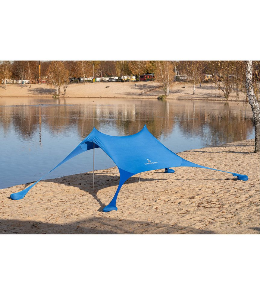 Strandwerk Strandmuschel Premium Lycra Strandzelt Pop-Up mit Alu-Stangen & Sandankern, Personen: 4 Bild 5