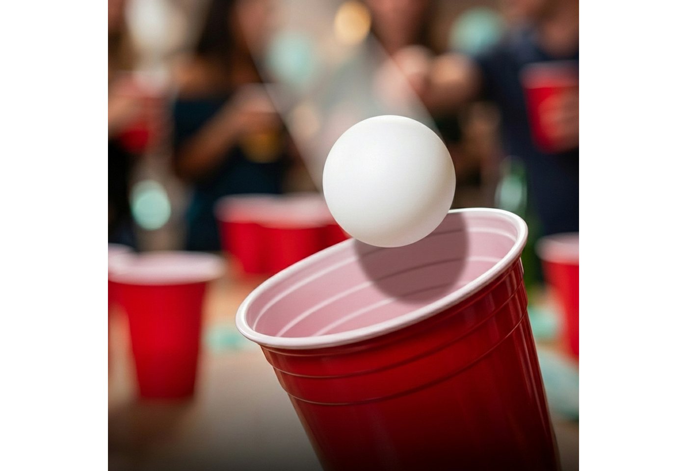 relaxdays Tischtennisball 144x Beer Pong Bälle (144-St) Bild 3