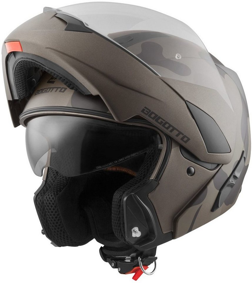 Bogotto Motorradhelm V280 Camo Klapphelm, Integriertes Sonnenvisier Bild 3
