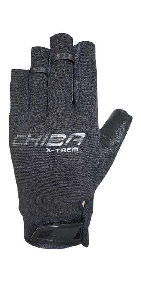 Chiba Kletterhandschuhe Via Ferrata X-Trem (Quickpull-Ausziehhilfe, aus Nappa-Leder) schwarz