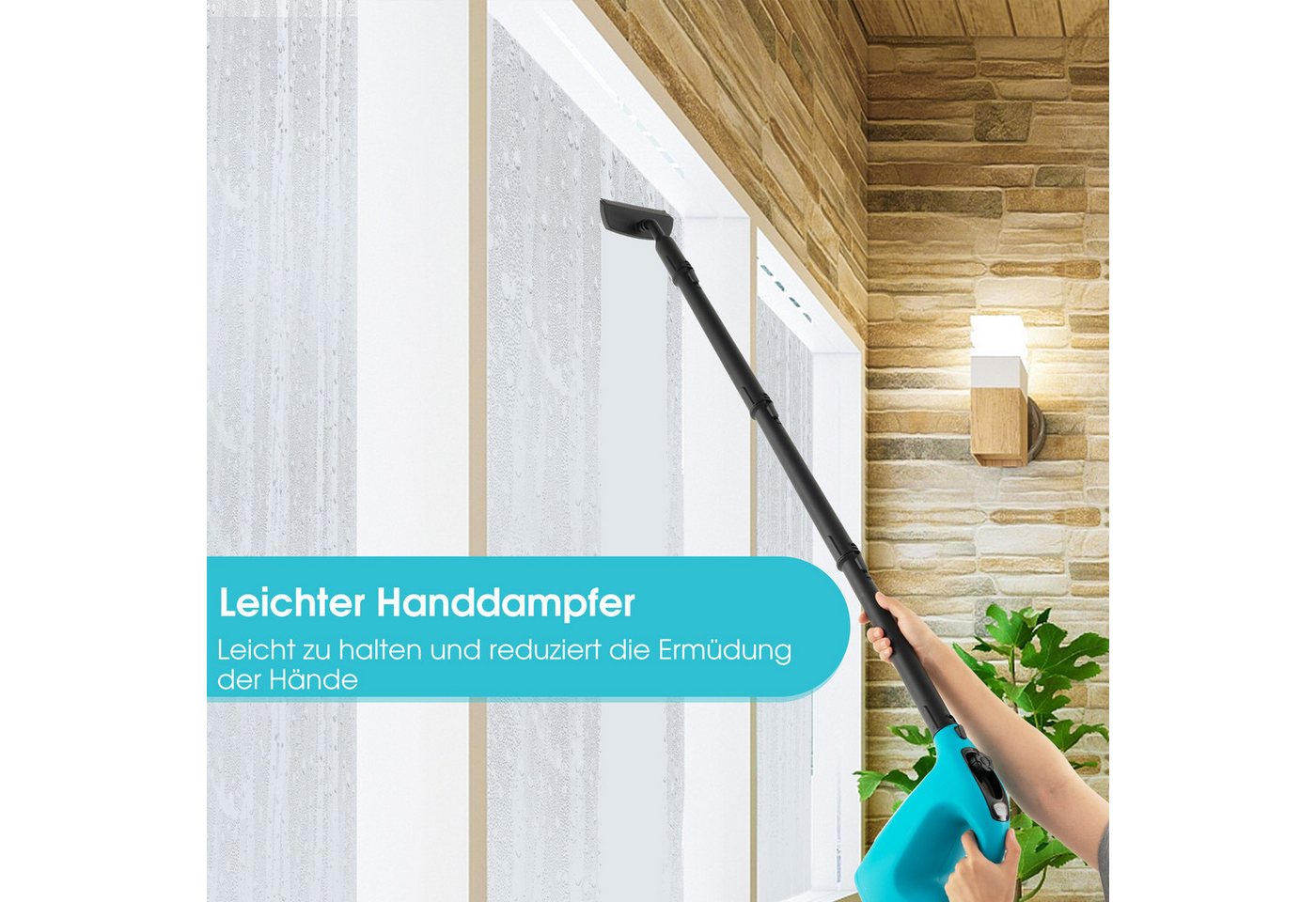 KOMFOTTEU Dampfreiniger, 1400 W, tragbarer Mehrzweck-Dampfreiniger mit 14 Zubehörteilen Bild 5