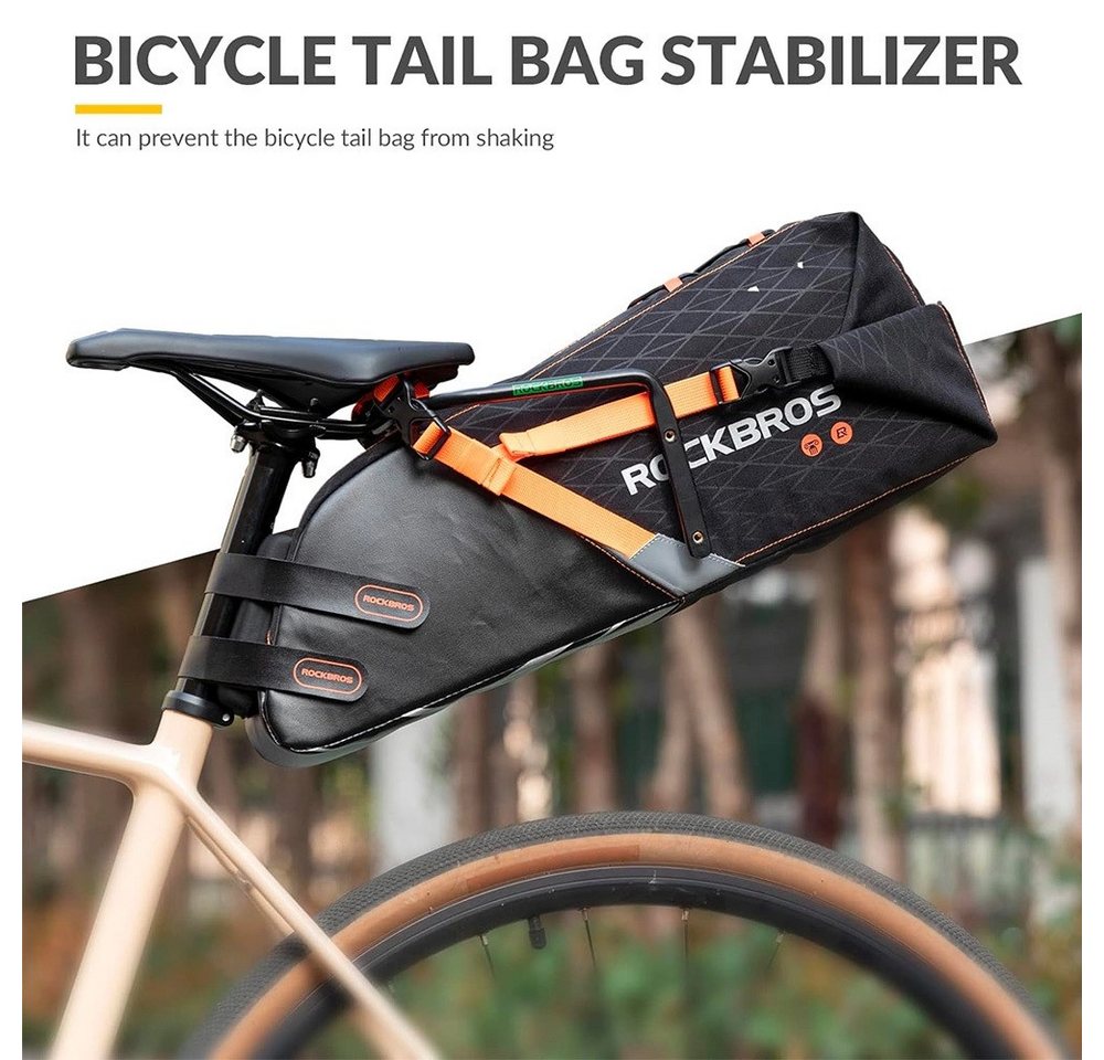 ROCKBROS Fahrradhalter 31210013001 (Zubehörset, Multifunktionshalter + Montagematerial), Zur Befestigung von Satteltasche und 2 Flaschenhaltern