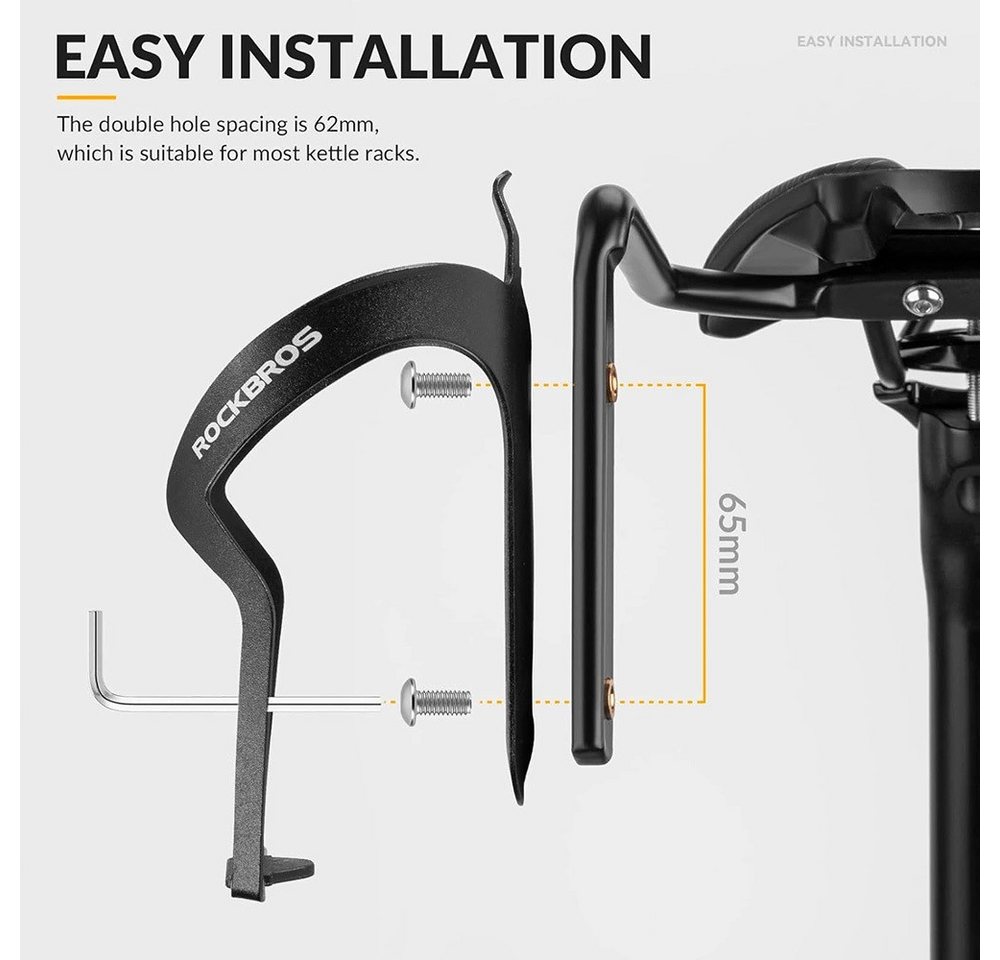 ROCKBROS Fahrradhalter 31210013001 (Zubehörset, Multifunktionshalter + Montagematerial), Zur Befestigung von Satteltasche und 2 Flaschenhaltern Bild 2