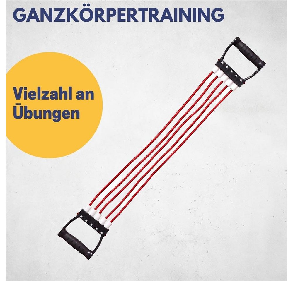 Best Sporting Expander Fitness-Expander mit 5 Zugseilen je 15 kg Zugkraft, 5 Zugseile, je 15 kg, variable Intensität, ergonomische Griffe Bild 5