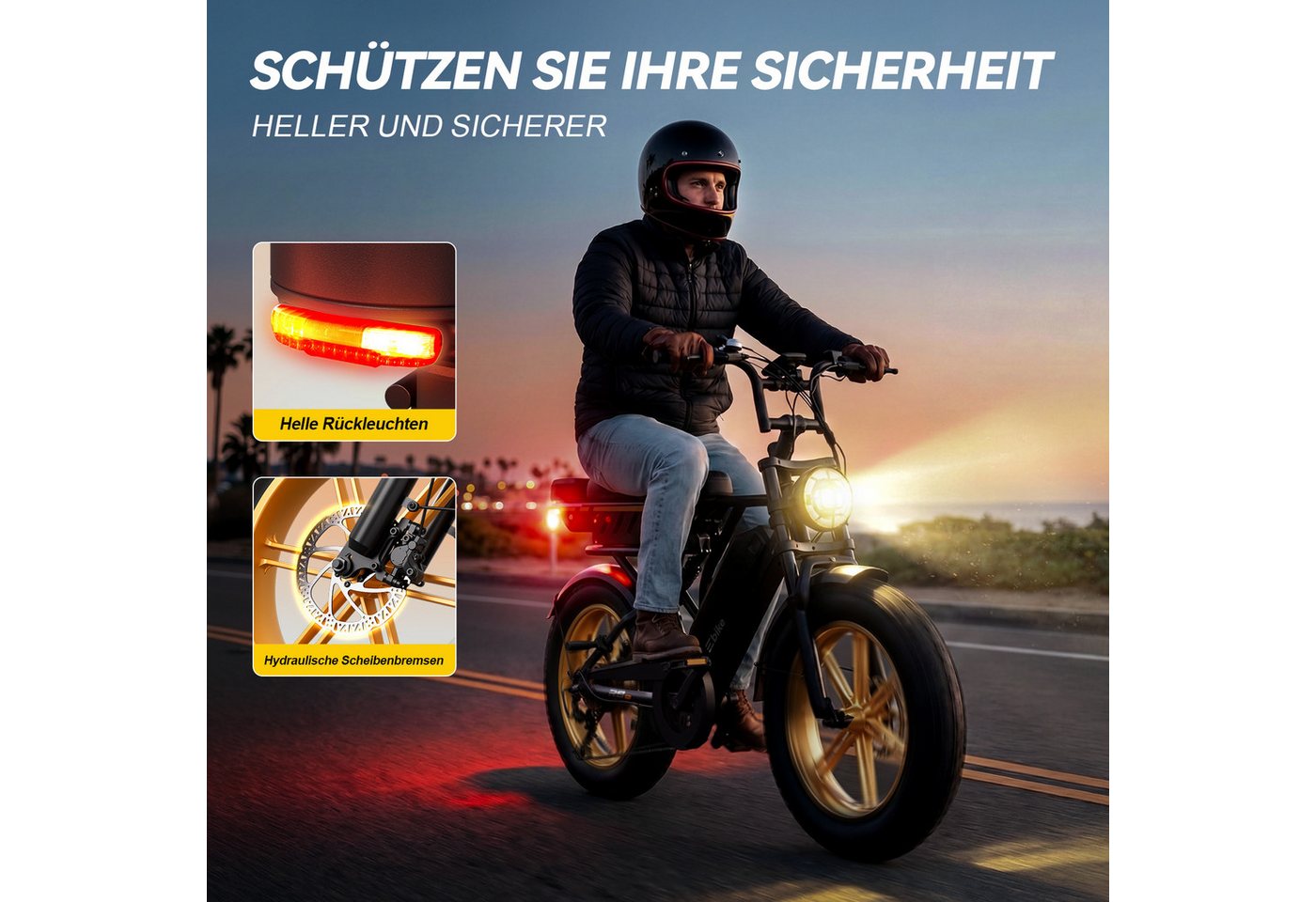 SISIGAD E-Bike Mountainbike 20 Zoll Fat Tire E-Bike mit Doppel-Akku-System, 250W Motor,APP,fatbike, Shimano, 720 Wh, 48V 25Ah + 48V 15Ah Akku, hoher Fahrkomfort für Alltag und Freizeit Bild 2