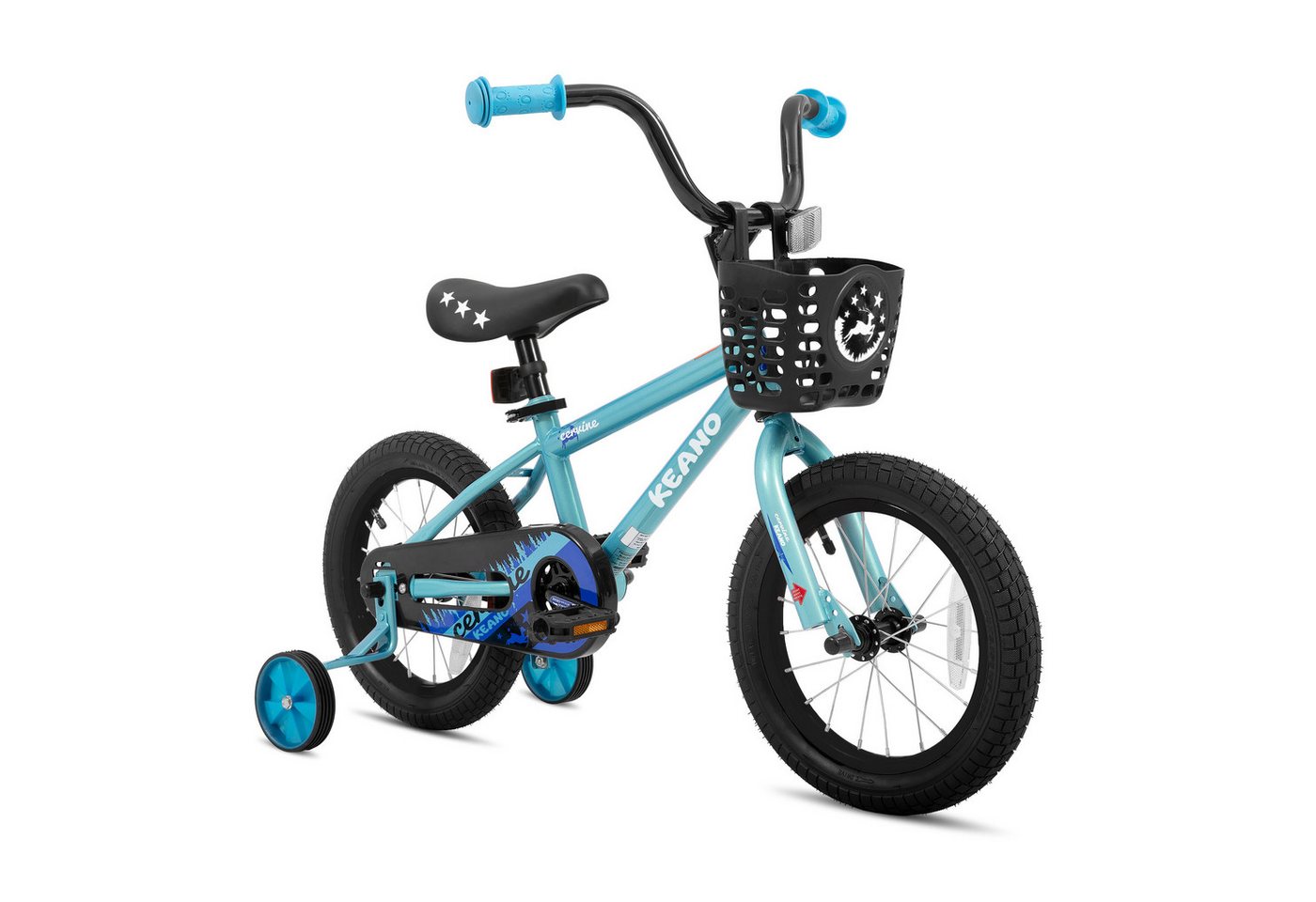 JOYSTAR Kinderfahrrad 14/16 Zoll fahrrad für 3-7 Jahre Jungen,Mädchen,Geschenke für Kinder, Mit Stützrädern, Korb, geschlossenem Kettenschutz und bunten Graffitis Bild 2