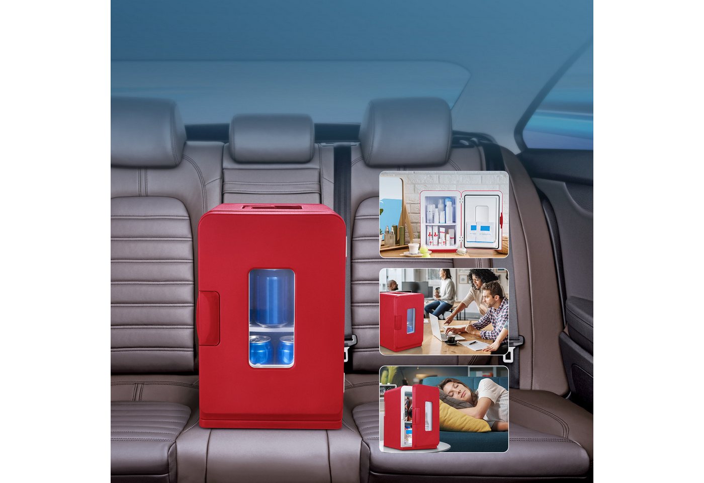 FOHERE Kühlschrank YT-A-15X YT-A-15X, 41.2 cm hoch, 27.5 cm breit, mit transparentem Sichtfenster und herausnehmbaren Ablagen Bild 4