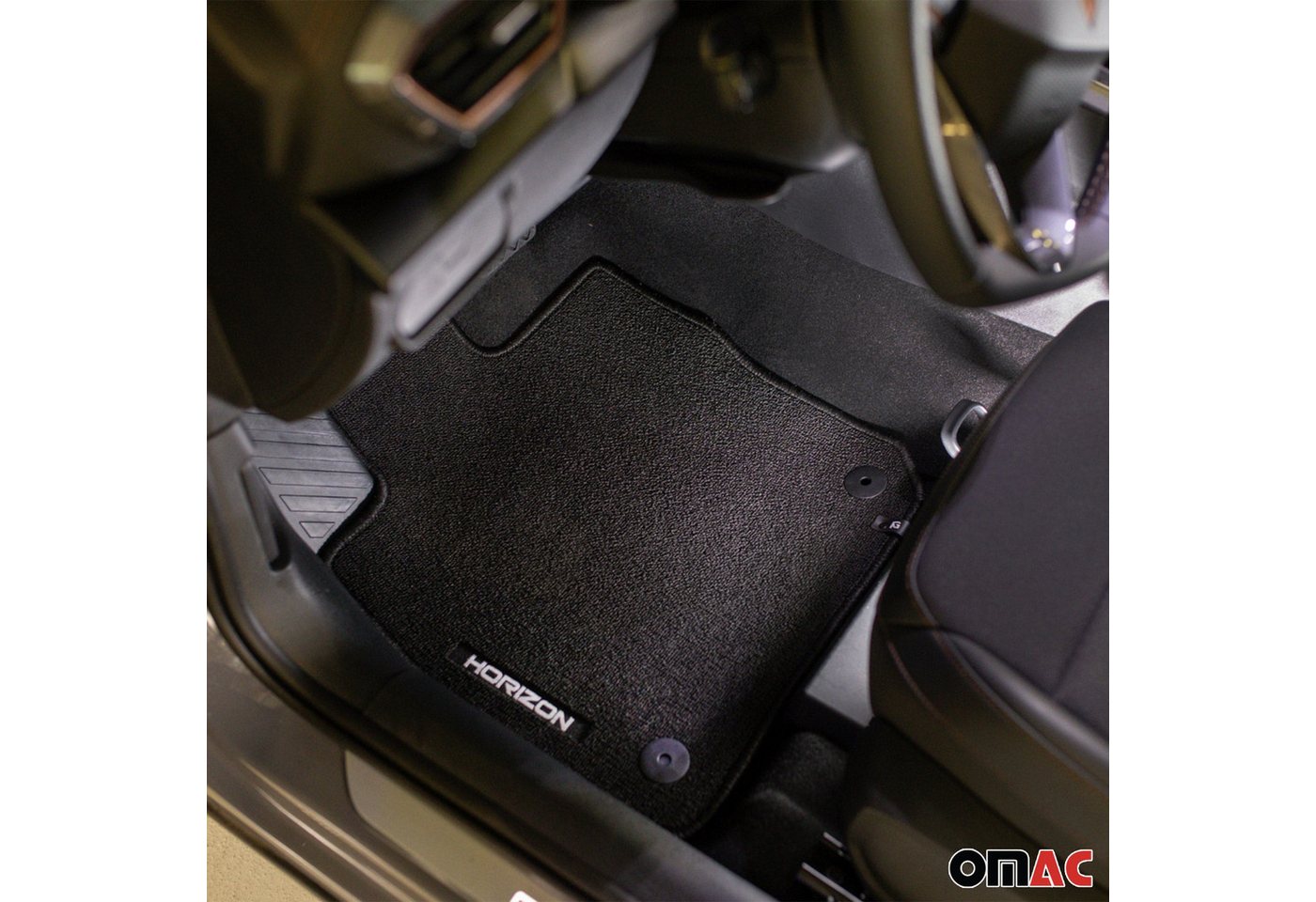 OMAC Auto-Fußmatten Velours für Ford Focus mk4 2018-25 Autoteppich Automatten Schwarz 4tlg (4 St), für Ford Focus mk4 2018-2025 Ford Focus mk4 2018-2025, Antirutsch,Wasserfest,Einfache Installation Bild 2