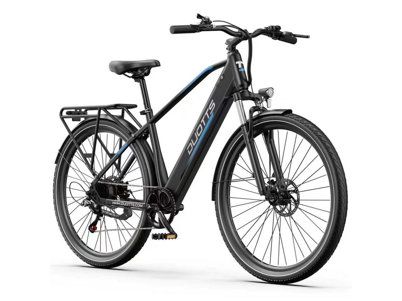 DUOTTS E-Bike Cityrad Elektrofahrrad E-MBT Damen u. Herren 468Wh 250W Motor 90km, 7 Gang SHIMANO, Kettenschaltung, Heckmotor, 468 Wh, 250 W motor, 90 km Akku Pedelec, Elektrofahrrad Bild 2