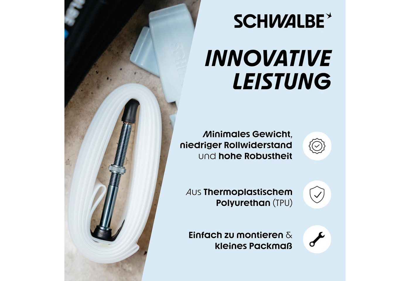 Schwalbe Fahrradschlauch Schwalbe Schlauch 28" AerothanTube Gravel 1,3-1,75" SCV17-AE 40mm Bild 4