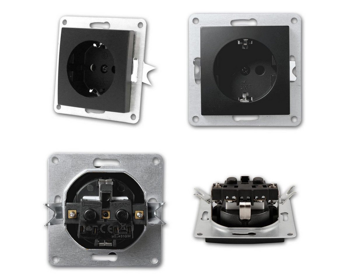 McPower FLAIR Set "Standard Starter" 20-teilig,schw,Schrau Unterputzschalter