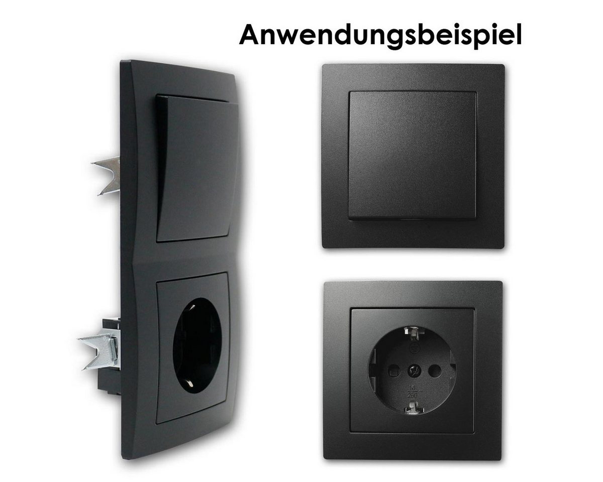 McPower FLAIR Set "Standard Starter" 20-teilig,schw,Schrau Unterputzschalter Bild 3