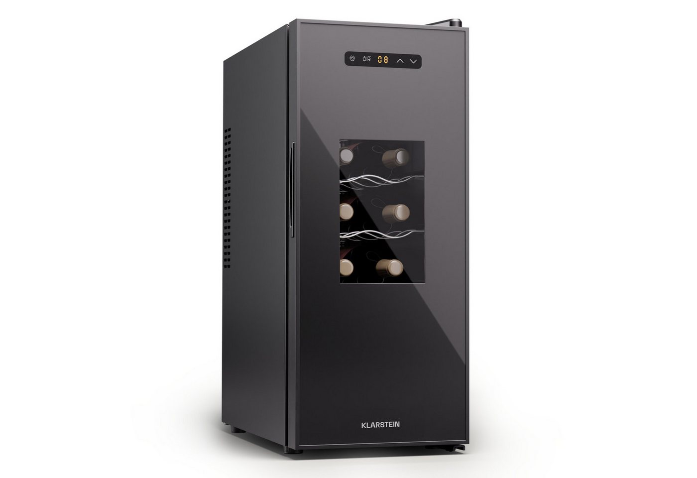 Klarstein Weinkühlschrank Silent Vino 12 Uno Slim, für 12 Standardflaschen á 0,75l,Wein Flaschenkühlschrank Weintemperierschrank Weinschrank Kühlschrank Bild 5