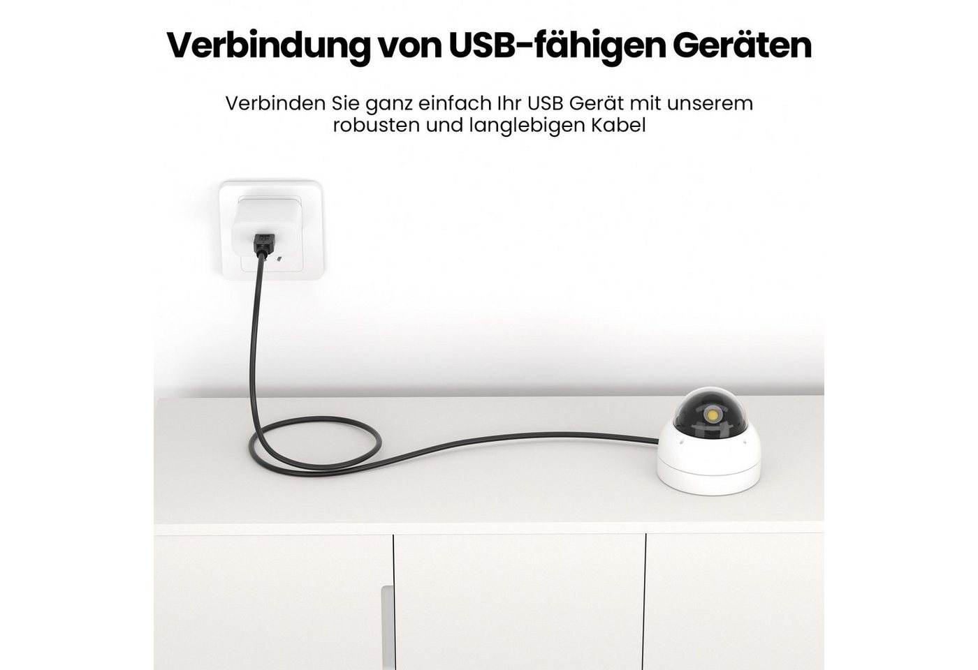 JAMEGA USB Kabel - Datenkabel USB A zu USB A Verbindungskabel USB-Kabel, USB Typ A, USB A (300 cm)