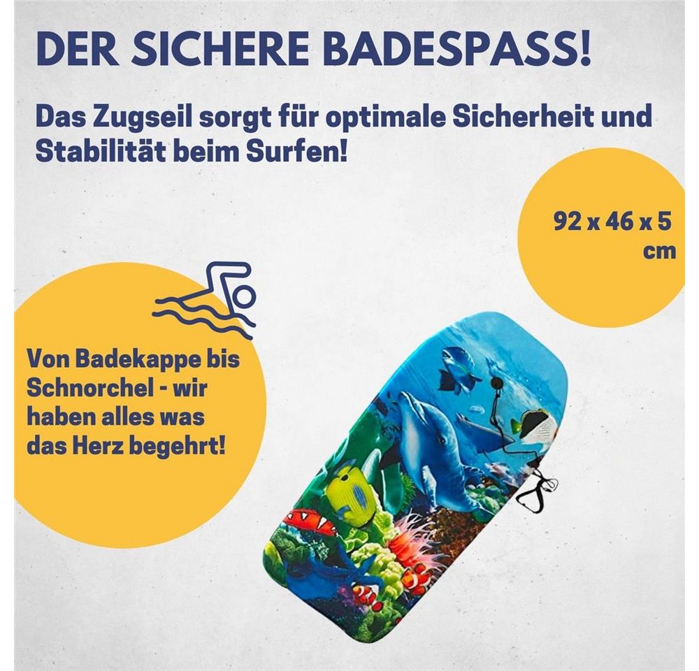 Best Sporting Bodyboard Kinder Delfin Surfbrett, Kinder-Surfbrett, 92 cm, Maximale Belastbarkeit bis 75 kg Bild 3