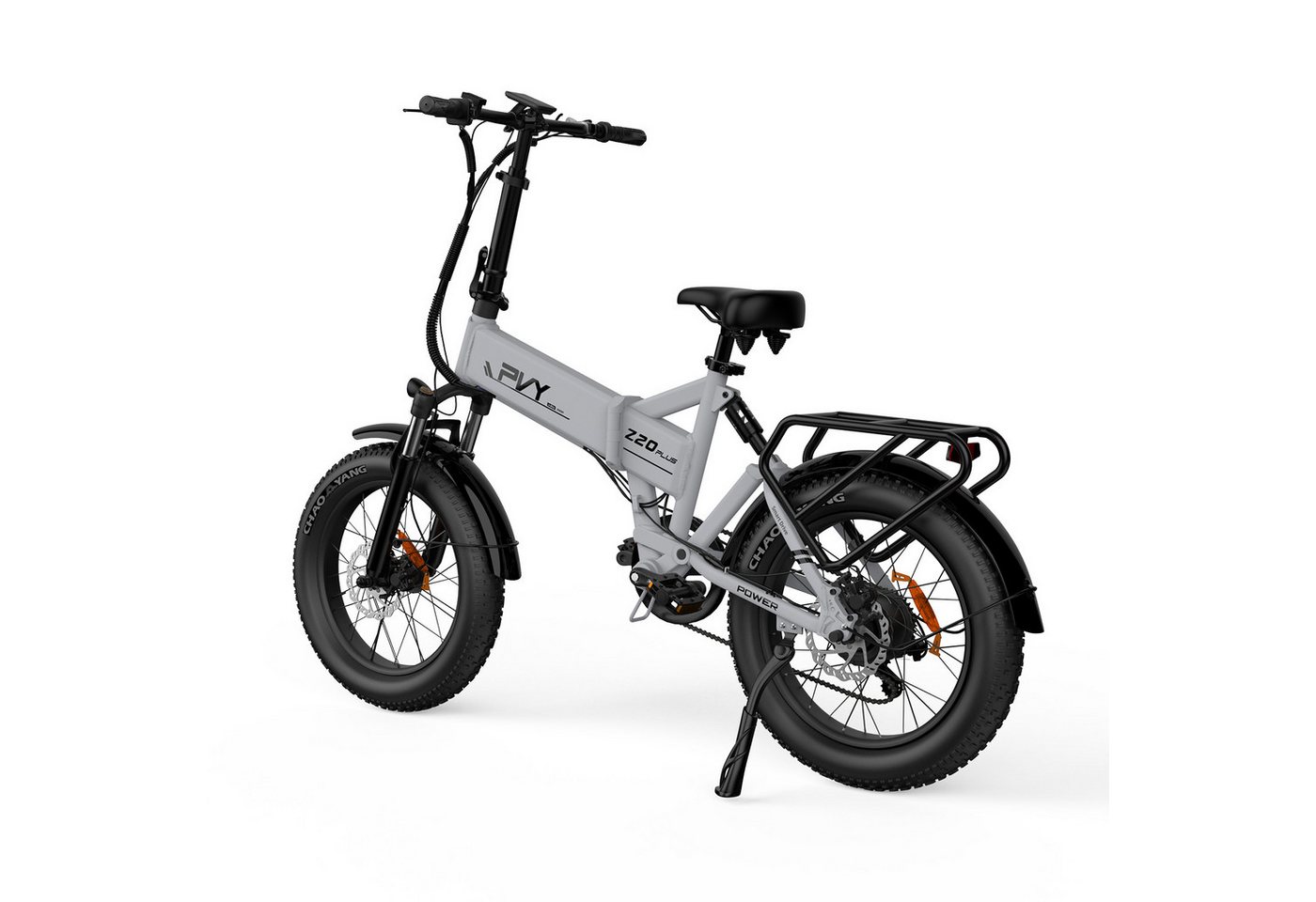 kowdom E-Bike Pedelec (unterstützt bis 25 km/h, entdrosselbar auf 50 km/h) Klapprad 20 Zoll Fatbike 1000W 48V 16,5Ah hydr. Bremse 7-Gang, 7 Gang Shimano Schaltwerk, Kettenschaltung, Bürstenloser Getriebenabenmotor, 48 Wh, (Faltrad, Bedienungsanleitung enthalten), Klappbar, Fatbike, hydraulische Bremsen, verstellbare Federgabel Bild 2