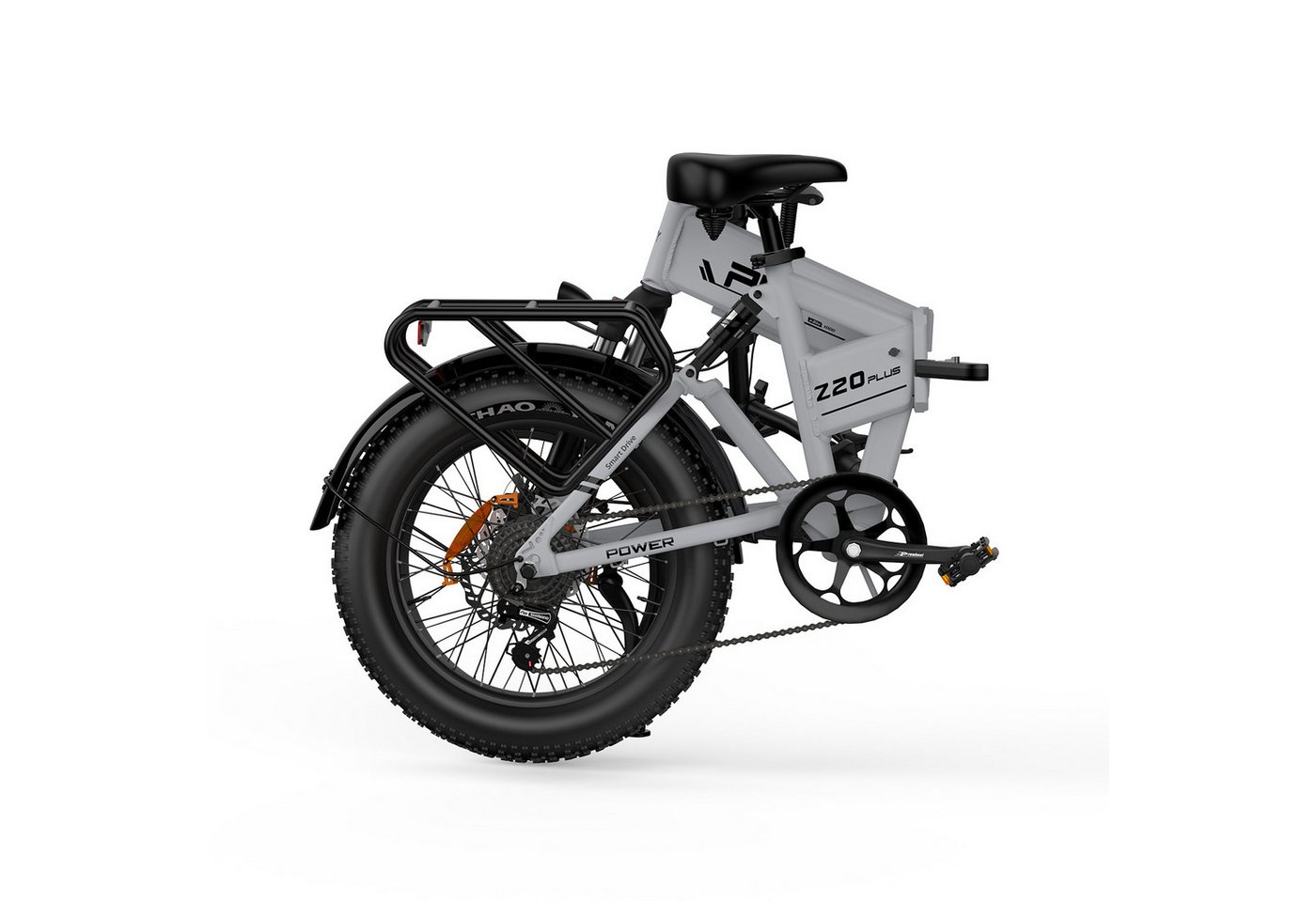 kowdom E-Bike Pedelec (unterstützt bis 25 km/h, entdrosselbar auf 50 km/h) Klapprad 20 Zoll Fatbike 1000W 48V 16,5Ah hydr. Bremse 7-Gang, 7 Gang Shimano Schaltwerk, Kettenschaltung, Bürstenloser Getriebenabenmotor, 48 Wh, (Faltrad, Bedienungsanleitung enthalten), Klappbar, Fatbike, hydraulische Bremsen, verstellbare Federgabel Bild 3