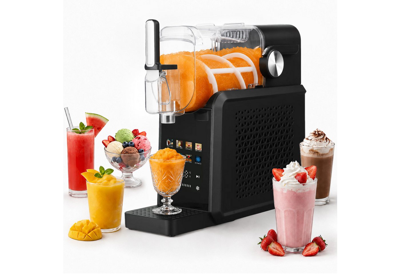 WHEELYOU Slush-Eismaschine 8-in-1 Slush Maker, Selbstreinigung, 10 Konsistenzstufen, 1,8 l, 200 W, Kompressorkühlung ohne Eiswürfel, Touch-Bedienfeld, Ca. 15–60 Min. Bild 3