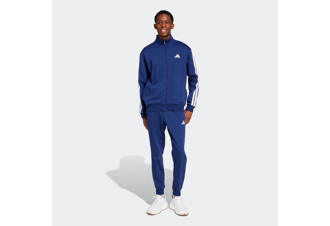 adidas Sportswear Trainingsanzug M 3S FL TT TS (2-tlg), zweiteiliges Set, für Sportmode und Streetwear Bild 3