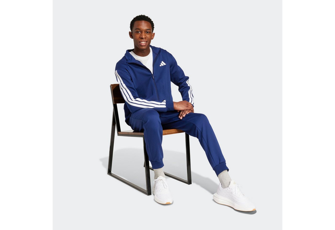 adidas Sportswear Trainingsanzug M 3S FL TT TS (2-tlg), zweiteiliges Set, für Sportmode und Streetwear Bild 5