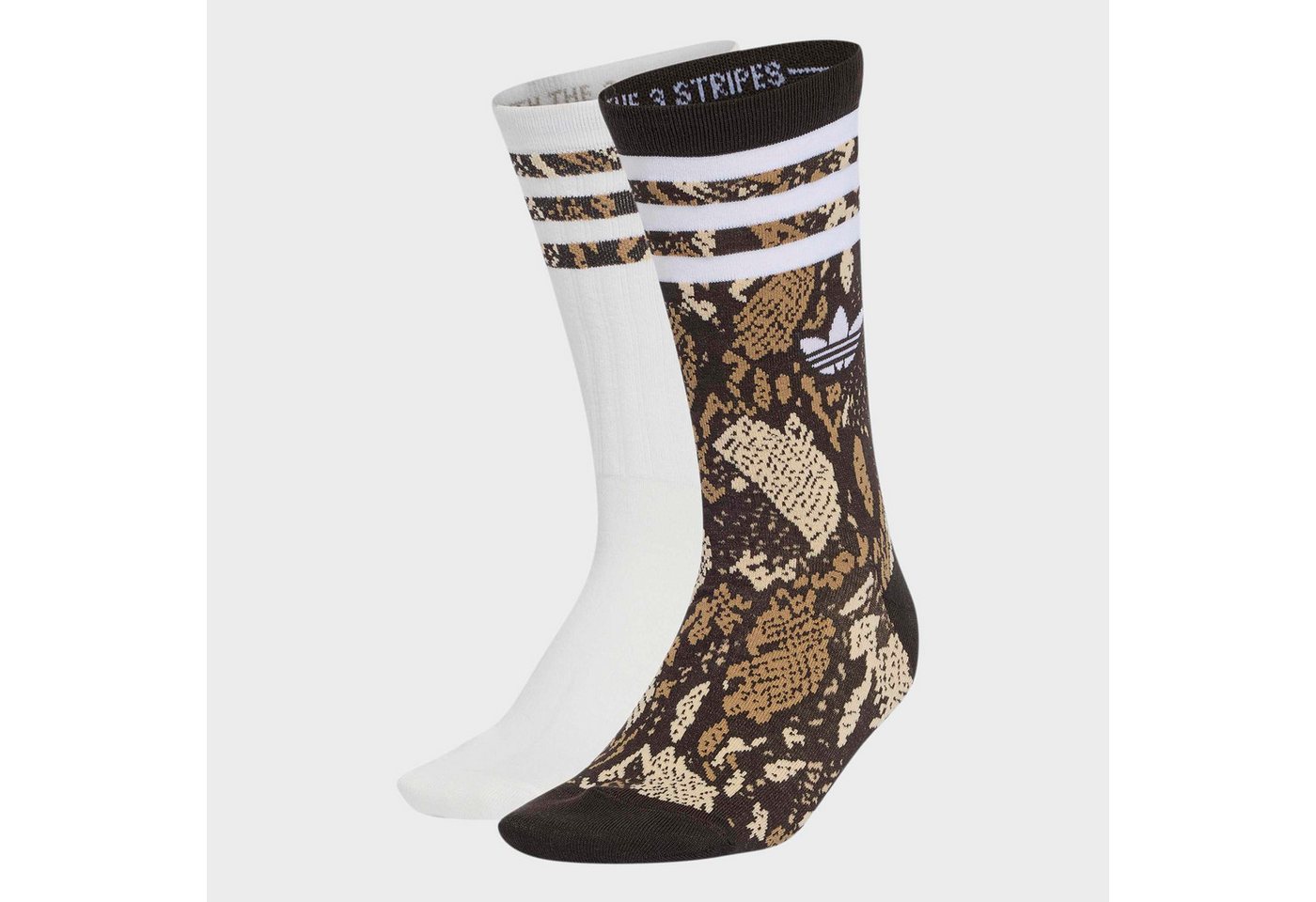 adidas Originals Sportsocken SNAKE GRAPHIC CREW, 2 PAAR (2-Paar) mit Schlangenlederprint, aus Polyester, Baumwolle und Polyamid