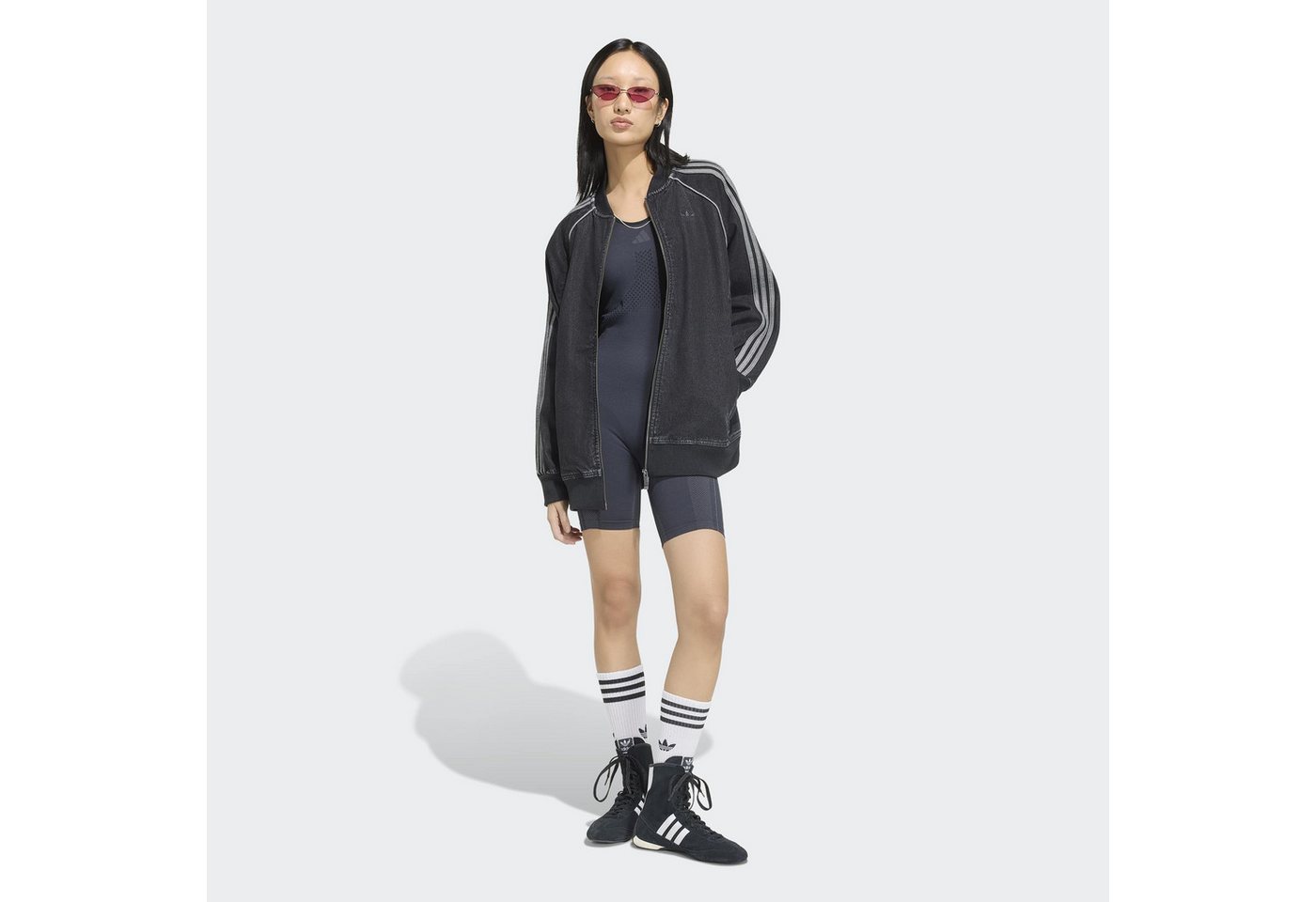 adidas Originals Outdoorjacke SST OVERSIZE DENIM ORIGINALS für Erwachsene, mit Reißverschluss, aus Baumwolle