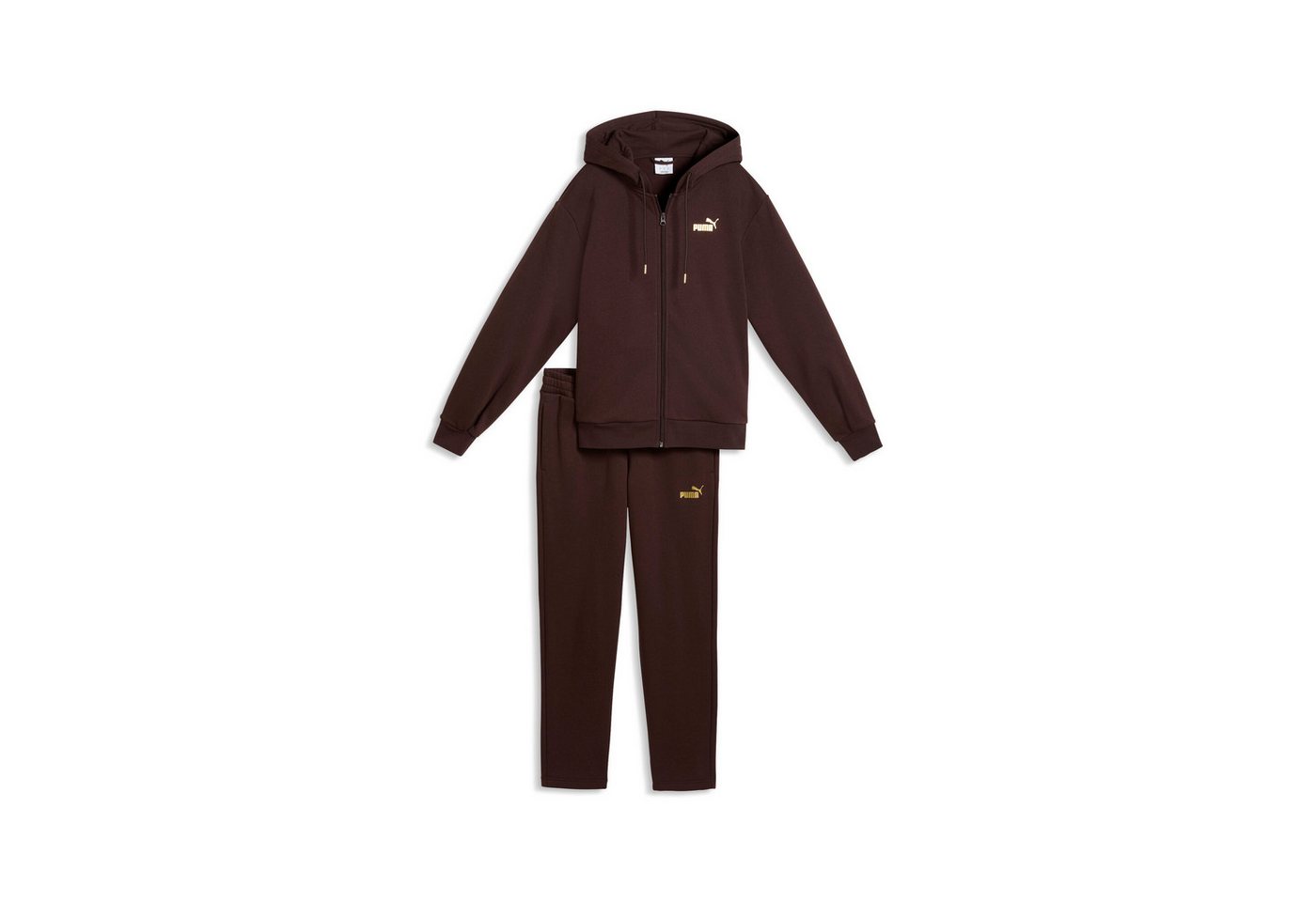PUMA Trainingsanzug METALLIC HOODED STANDARD SWEAT SUIT FL OP (2-tlg), mit Kapuze, in weicher Fleece-Qualität Bild 2