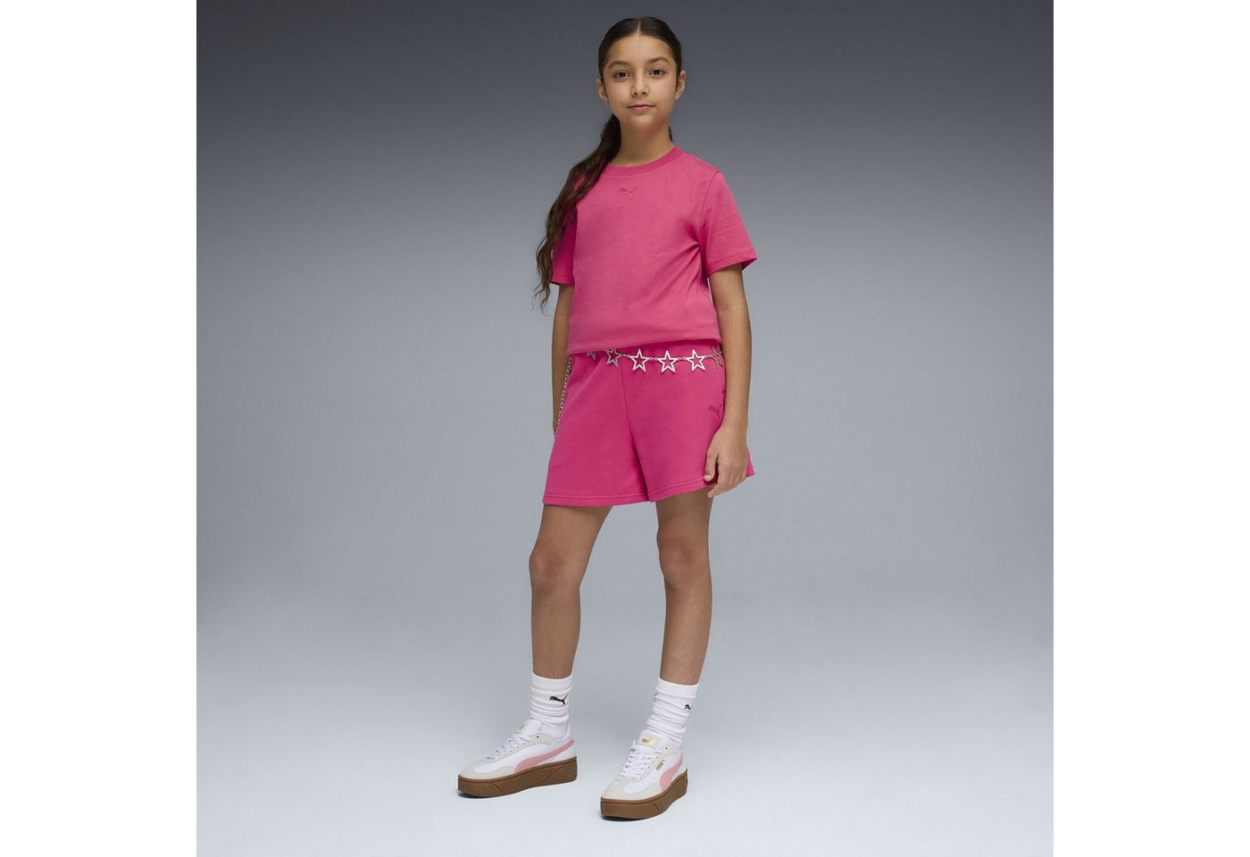 PUMA Sporthose Essentials High-Waist Shorts Mädchen Bild 3