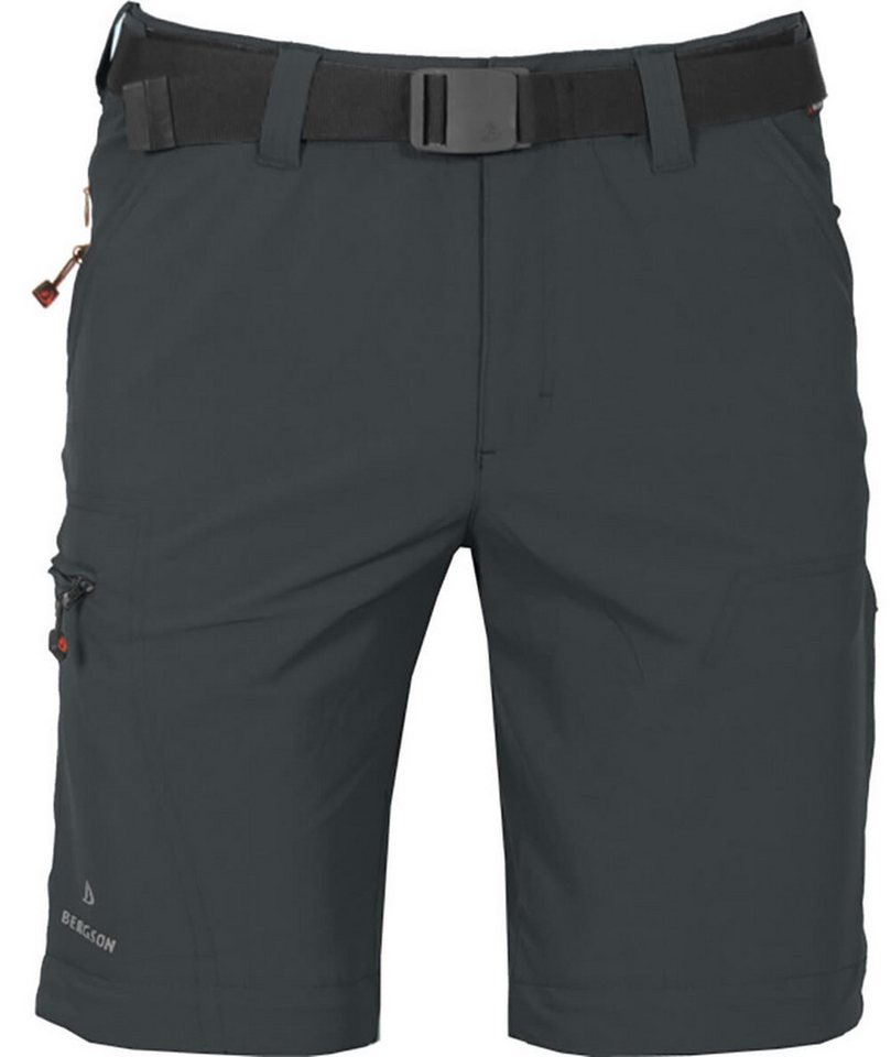 Bergson Outdoorhose QUEENSLAND Doppel Zipp-Off mit T-ZIPP Herren Wanderhose, vielseitig, pflegeleicht, Kurzgrößen, dunkel grau Bild 3
