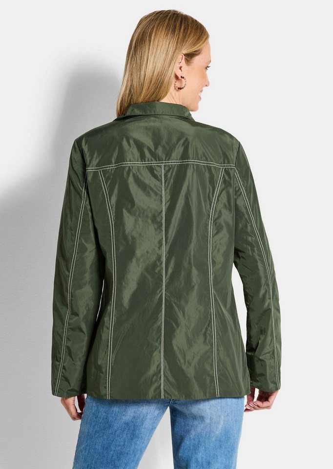 GOLDNER Outdoorjacke Outdoor-Jacke mit Kontrastnähten Regenjacke mit Stehkragen, Reißverschluss, Knopfleiste und Langarm Bild 5