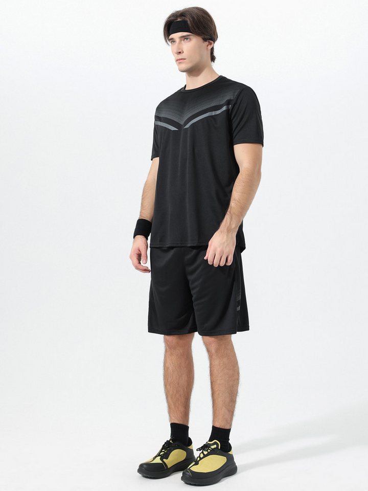 YOUTHUP Sportanzug, Trainingsanzug Herren Set T-Shirt und Kurze Hose Bequeme Passform Bild 2