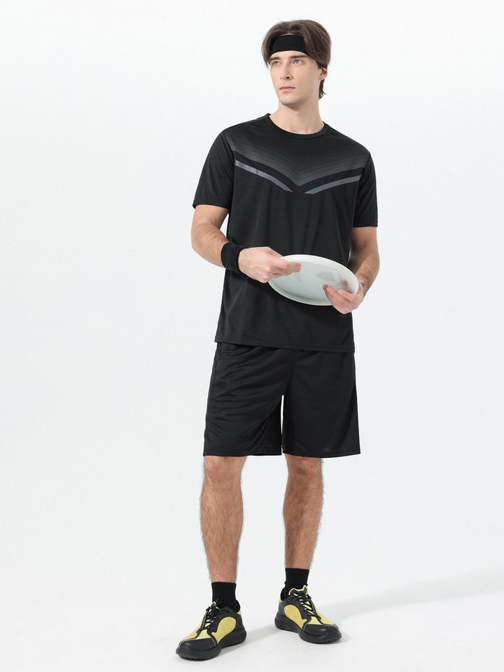 YOUTHUP Sportanzug, Trainingsanzug Herren Set T-Shirt und Kurze Hose Bequeme Passform Bild 4