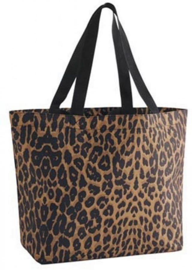 BagBase Einkaufsshopper Leopard Print Stofftasche - Carryall